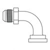 Tompkins Hydraulic Fitting-Flange16MJ-20FL C62 90 NO BRAZE NB6892-16-20